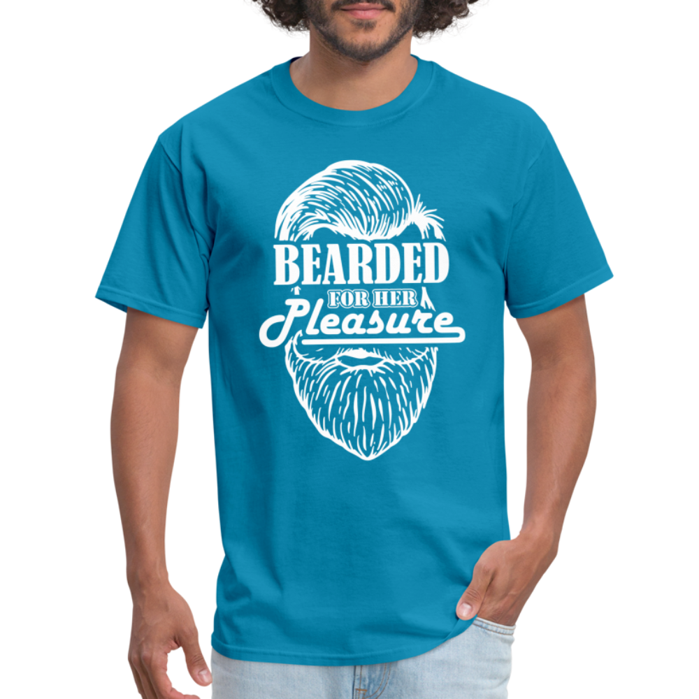 Bearded For Her Pleasure T-Shirt - turquoise