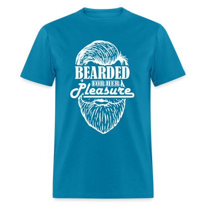 Bearded For Her Pleasure T-Shirt - turquoise