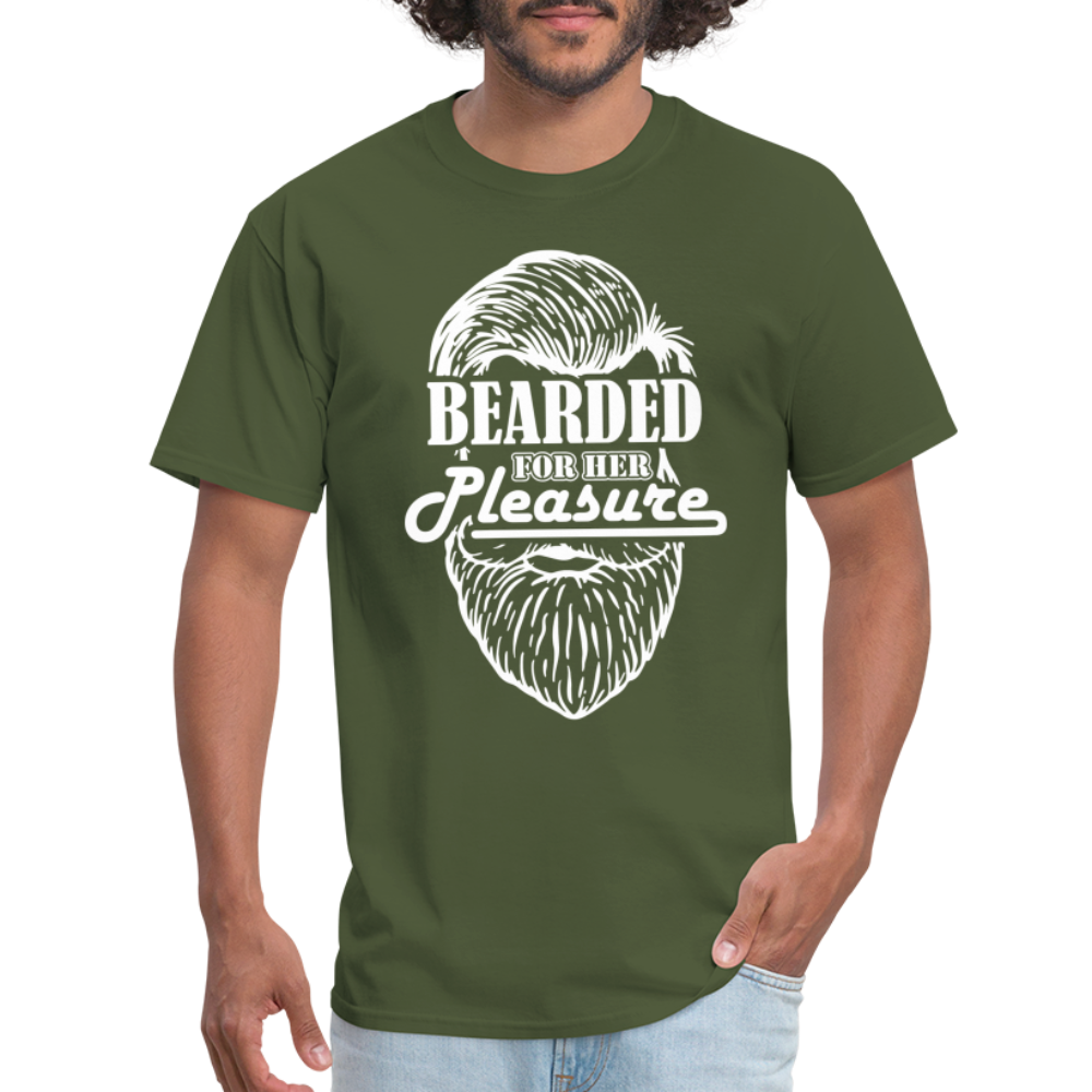 Bearded For Her Pleasure T-Shirt - military green