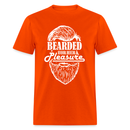 Bearded For Her Pleasure T-Shirt - orange