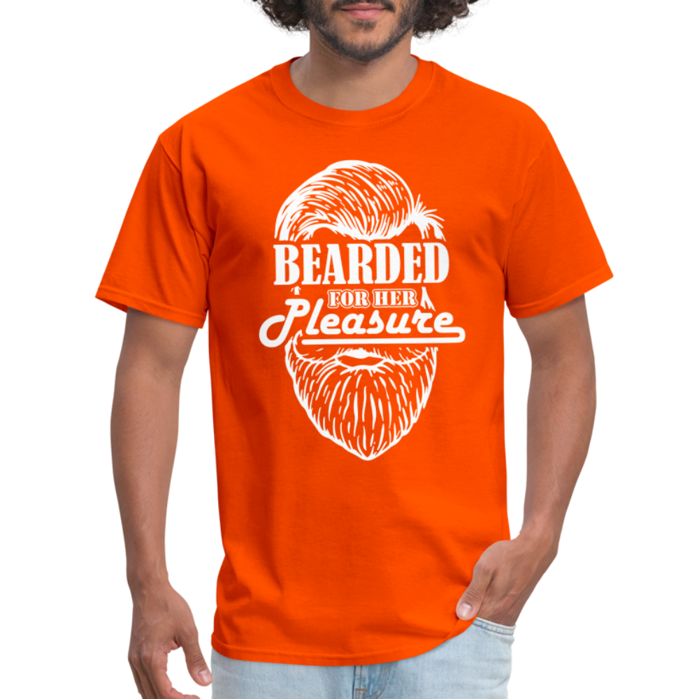 Bearded For Her Pleasure T-Shirt - orange