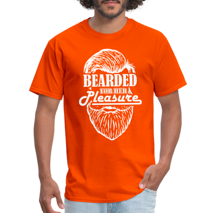 Bearded For Her Pleasure T-Shirt - orange