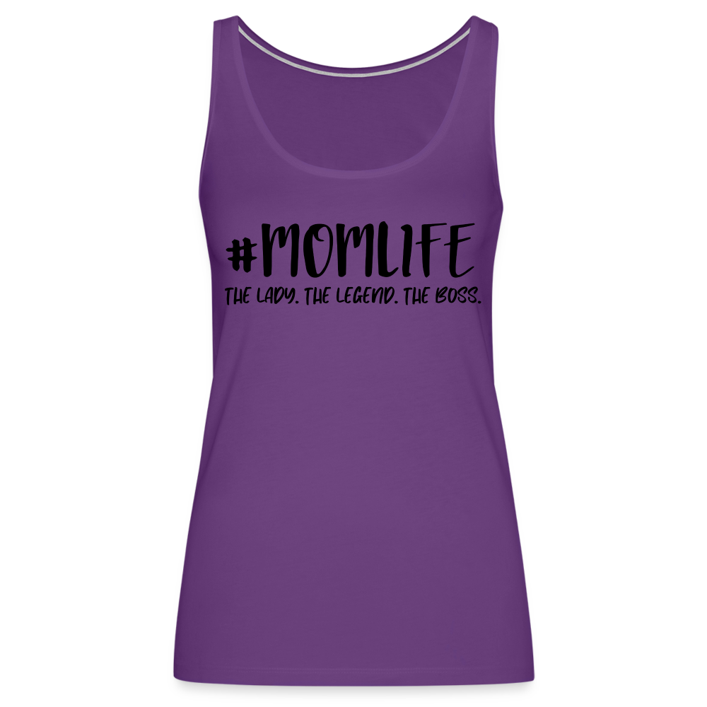 #MOMLIFE Premium Tank Top (The Lady, The Legend, The Boss) - purple