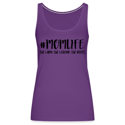 #MOMLIFE Premium Tank Top (The Lady, The Legend, The Boss) - purple