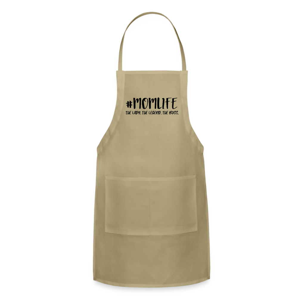 #MOMLIFE Adjustable Apron (The Lady, The Legend, The Boss) - khaki