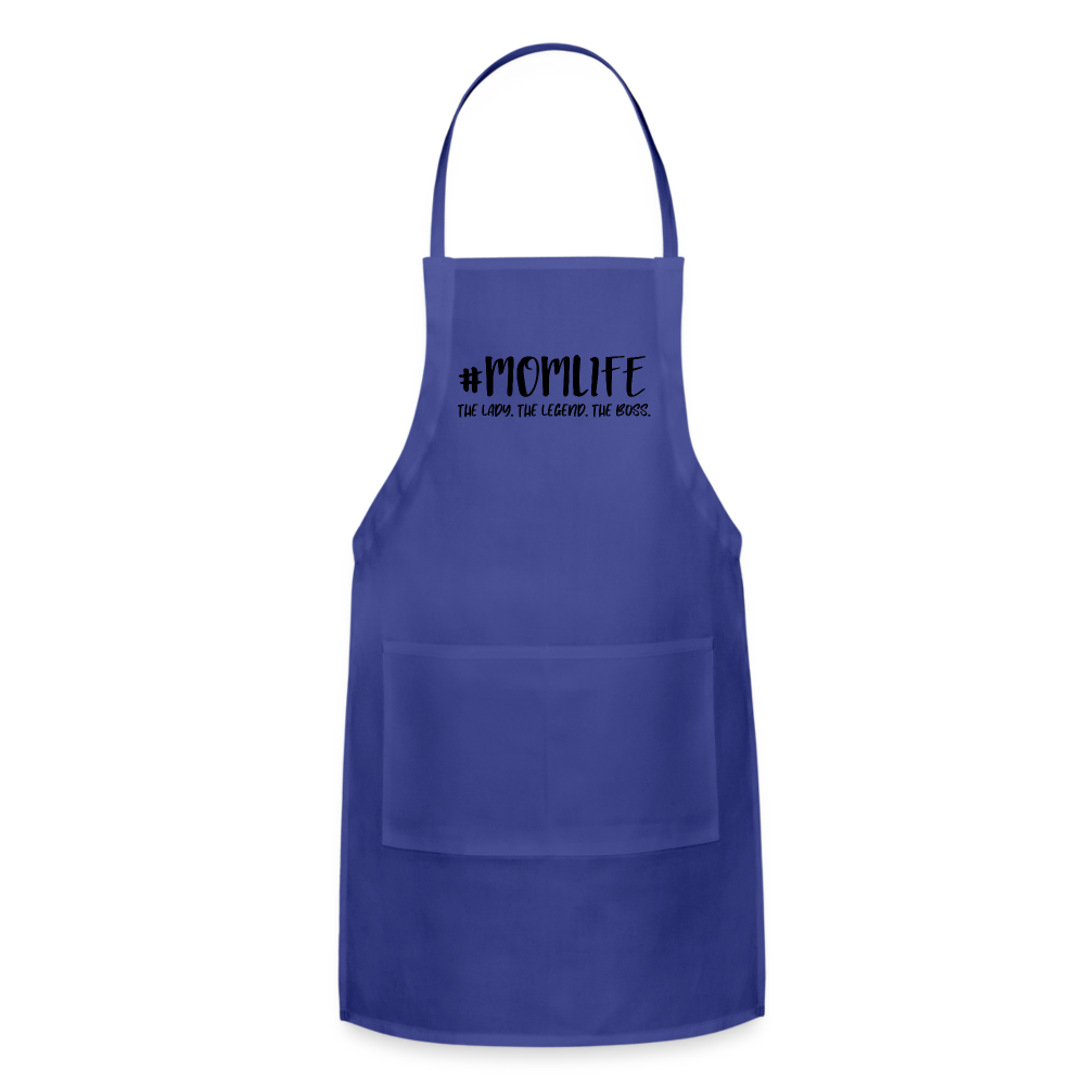 #MOMLIFE Adjustable Apron (The Lady, The Legend, The Boss) - royal blue
