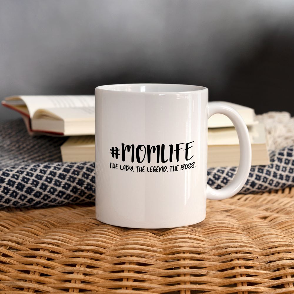 #MOMLIFE Coffee Mug (The Lady, The Legend, The Boss) - white