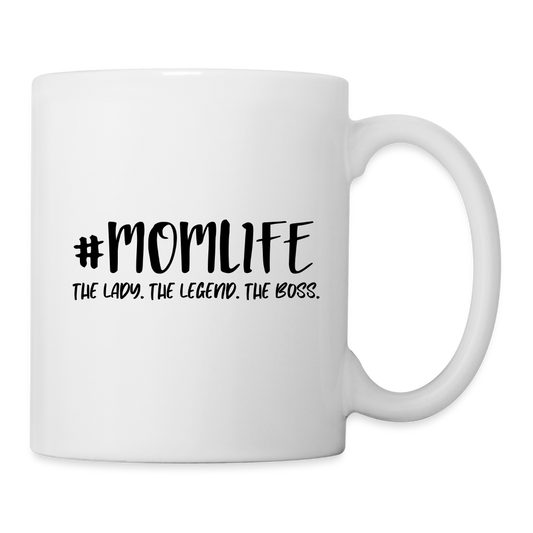 #MOMLIFE Coffee Mug (The Lady, The Legend, The Boss) - white