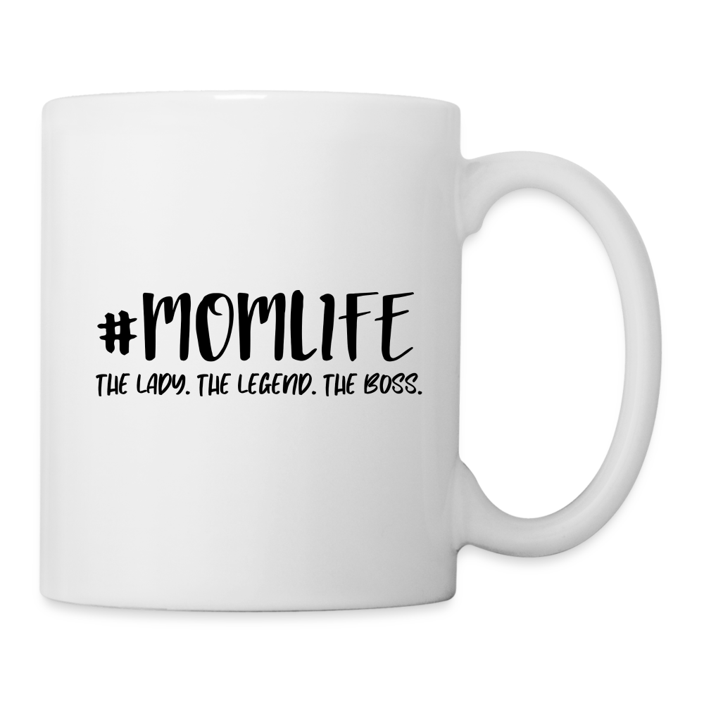 #MOMLIFE Coffee Mug (The Lady, The Legend, The Boss) - white