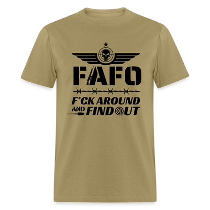 FAFO T-Shirt (F*ck Around And Find Out) - khaki