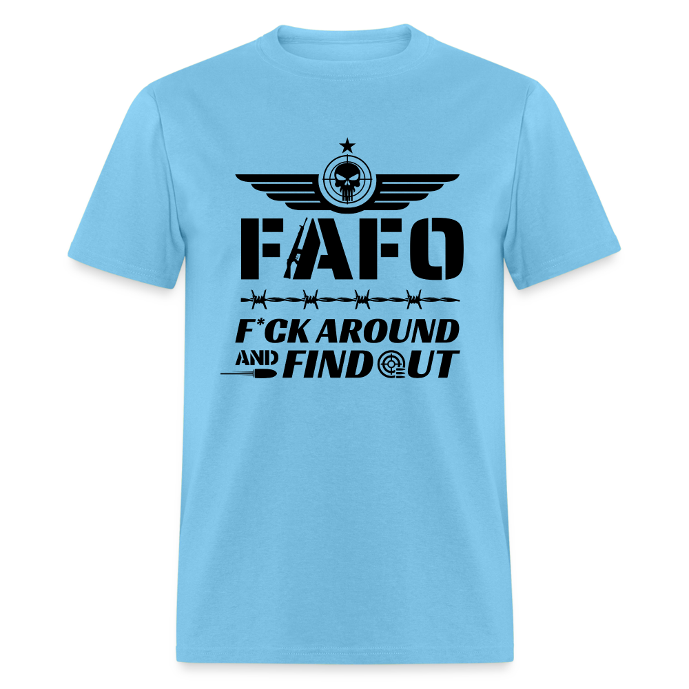 FAFO T-Shirt (F*ck Around And Find Out) - aquatic blue