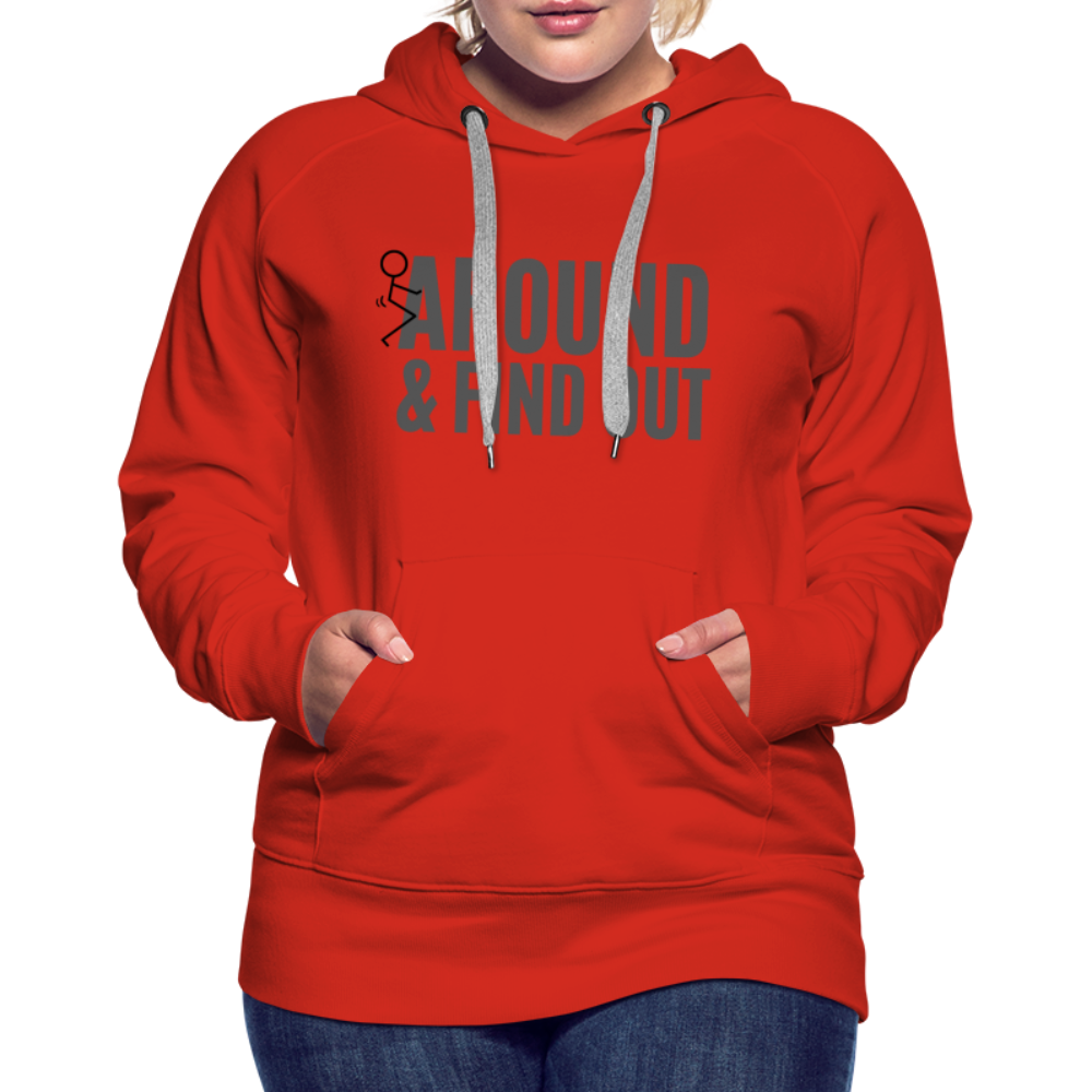 F Around and Find Out Women’s Premium Hoodie - red