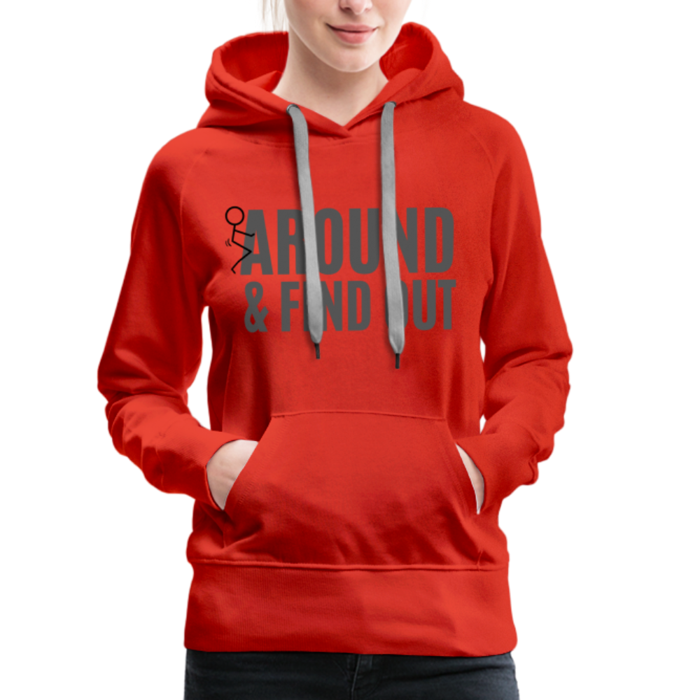 F Around and Find Out Women’s Premium Hoodie - red
