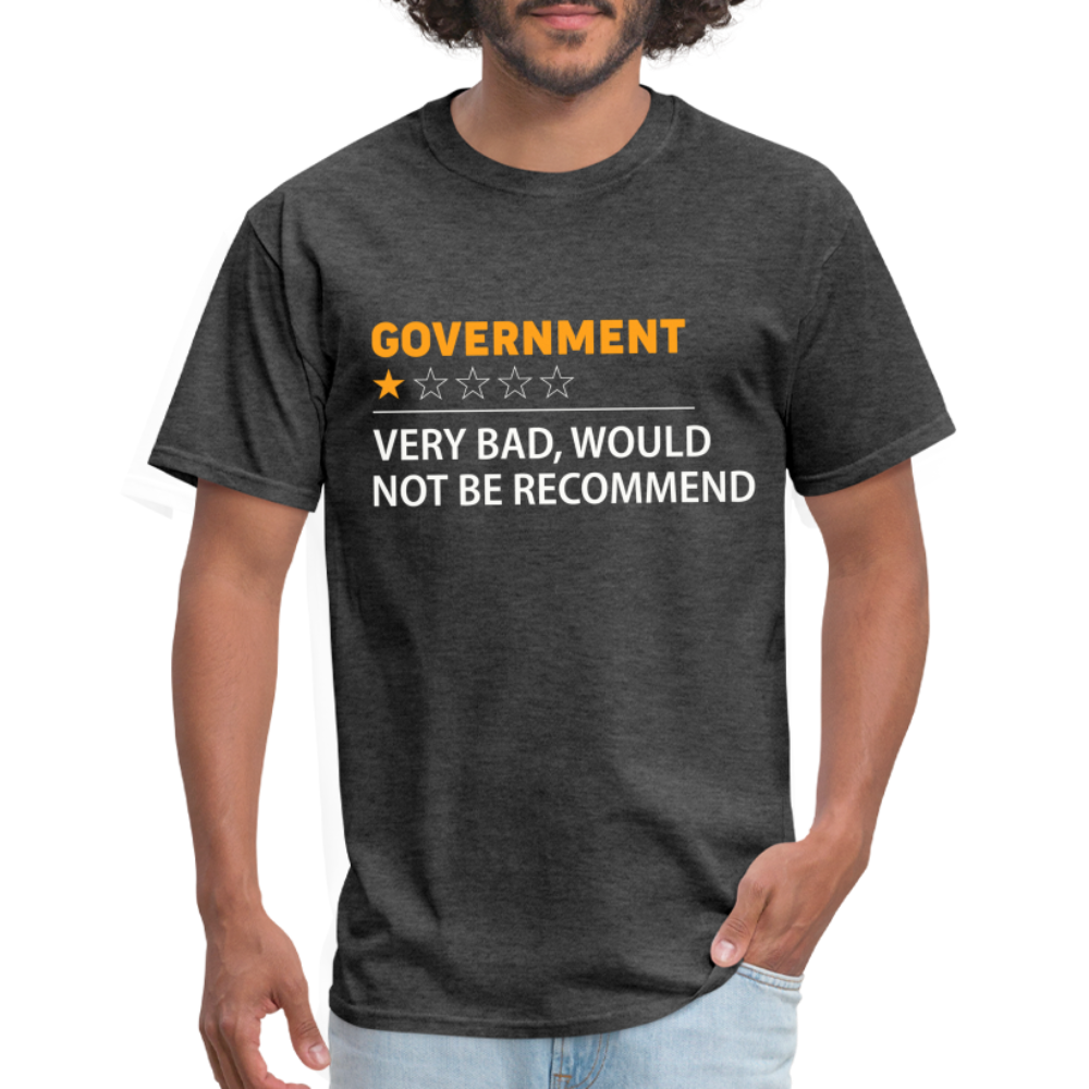 Government Rating T-Shirt (Very Bad Would Not Recommend) - heather black