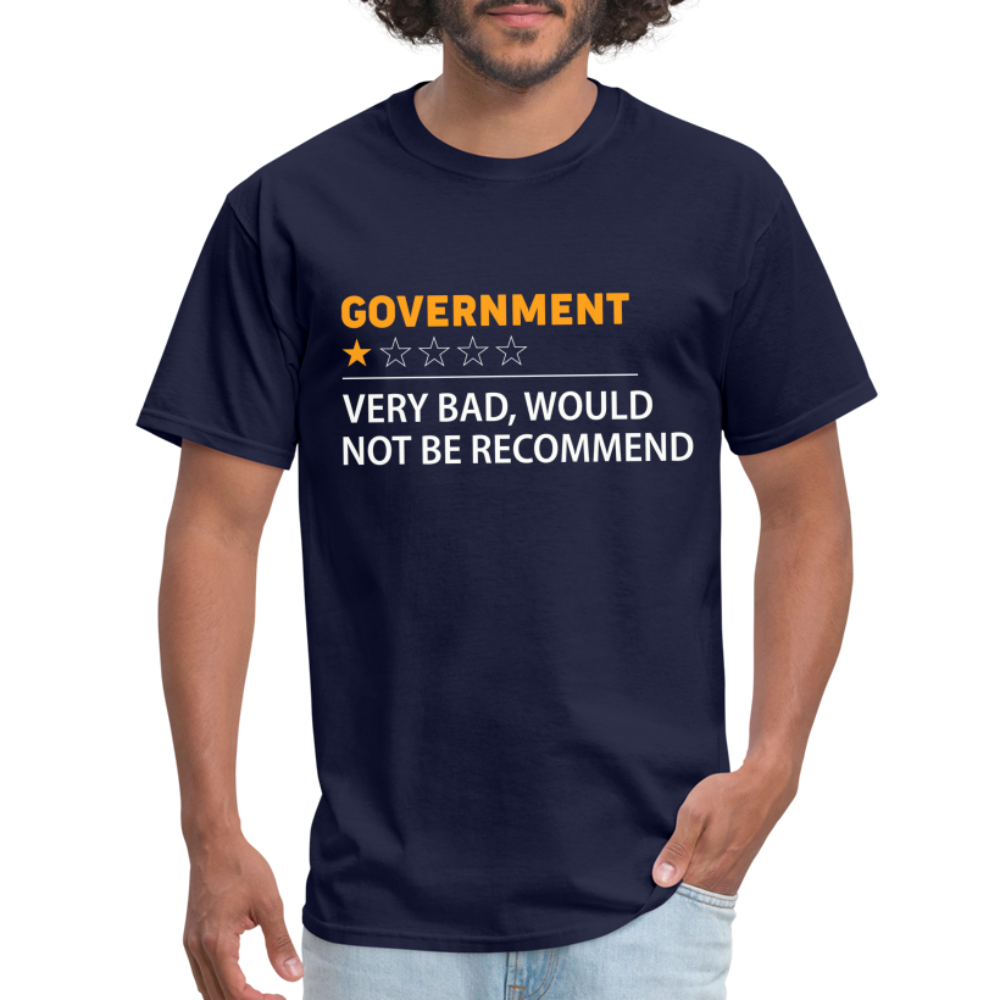 Government Rating T-Shirt (Very Bad Would Not Recommend) - navy