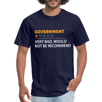 Government Rating T-Shirt (Very Bad Would Not Recommend) - navy