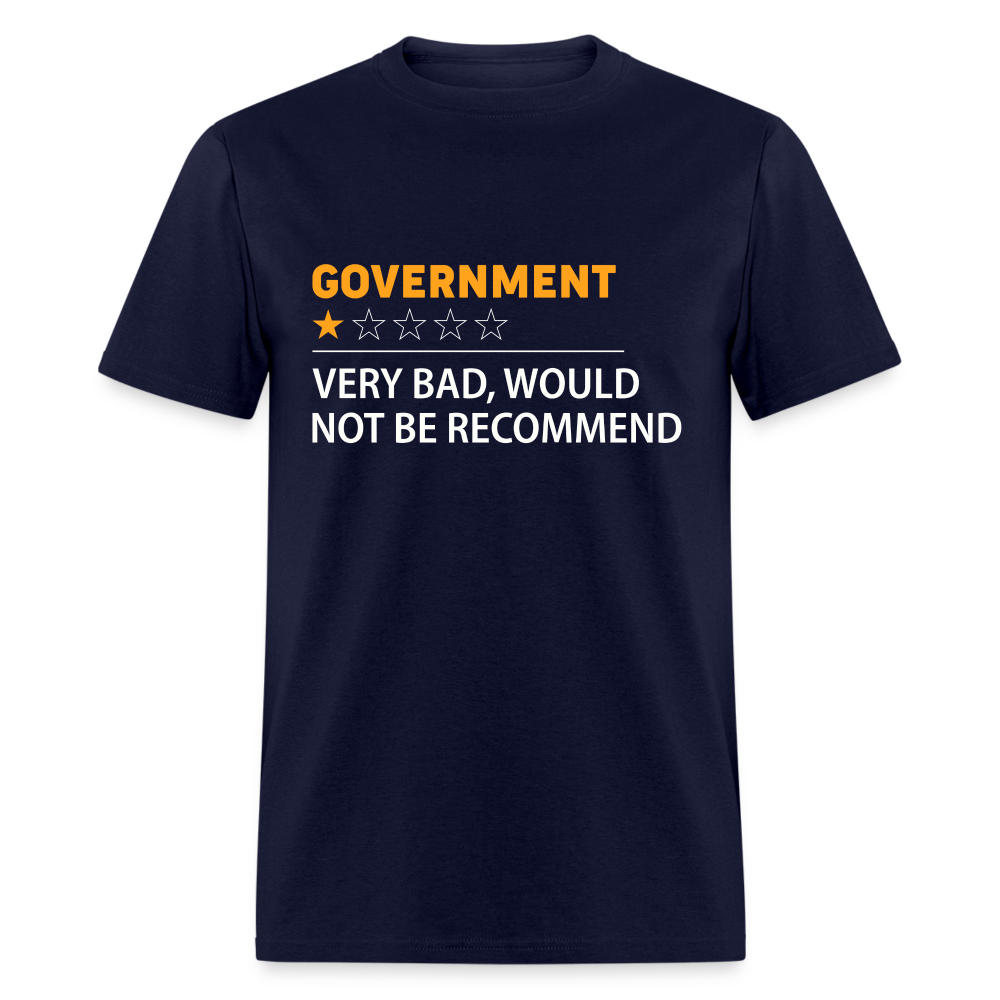 Government Rating T-Shirt (Very Bad Would Not Recommend) - navy