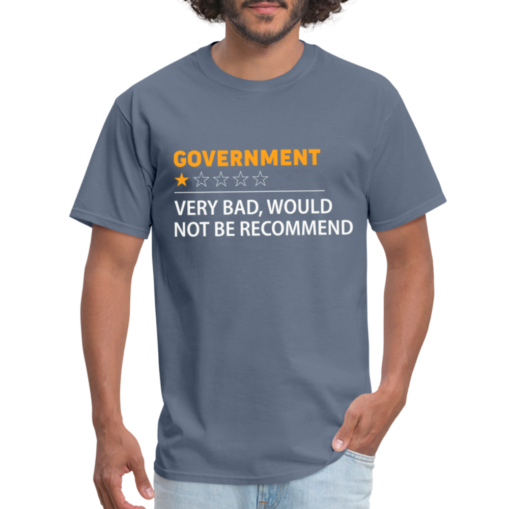 Government Rating T-Shirt (Very Bad Would Not Recommend) - denim