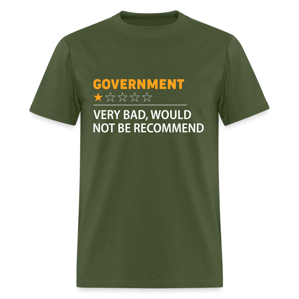 Government Rating T-Shirt (Very Bad Would Not Recommend) - military green