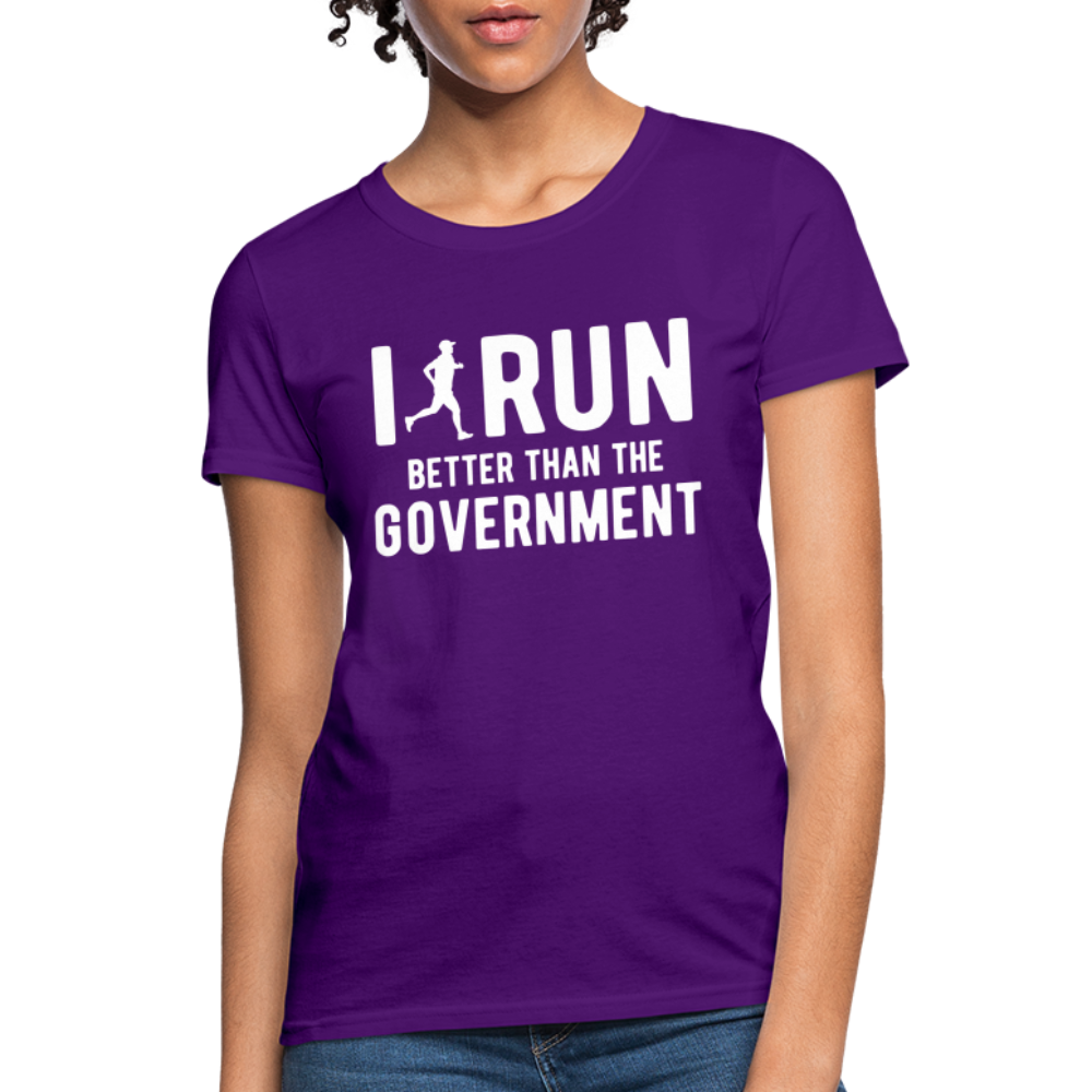 I Run Better Thank Government Women's T-Shirt - purple