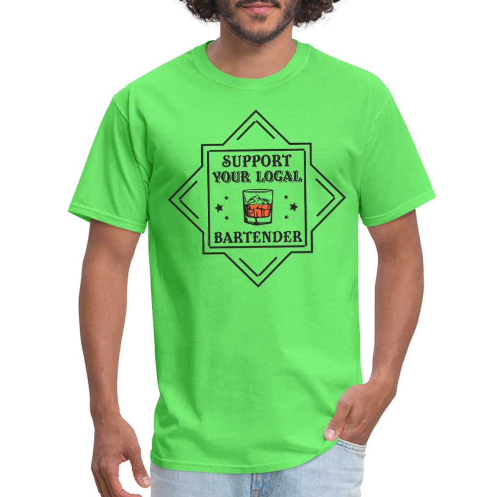 Support Your Local Bartender T-Shirt - kiwi