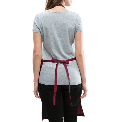 She Is Fearless Adjustable Apron (Proverbs 31:25) - burgundy