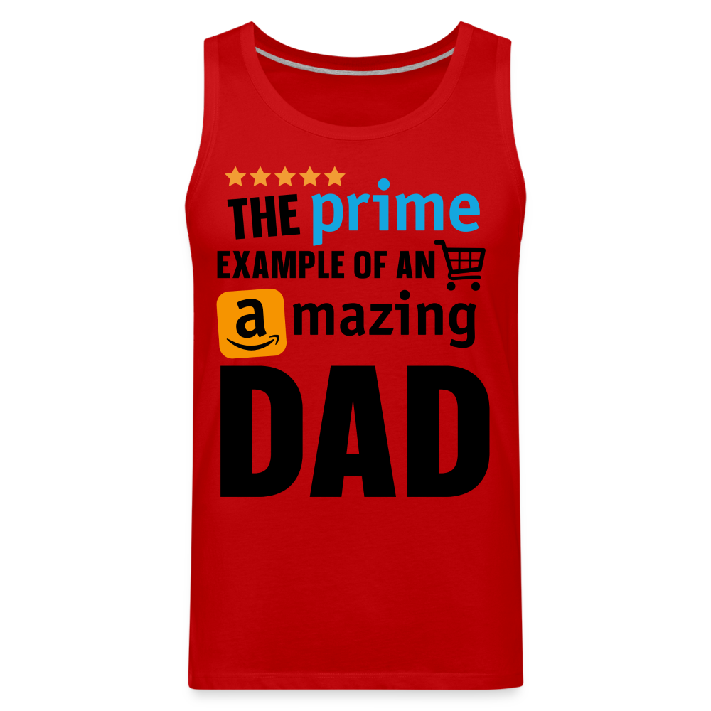 The Prime Example Of An Amazing Dad Men’s Premium Tank - red