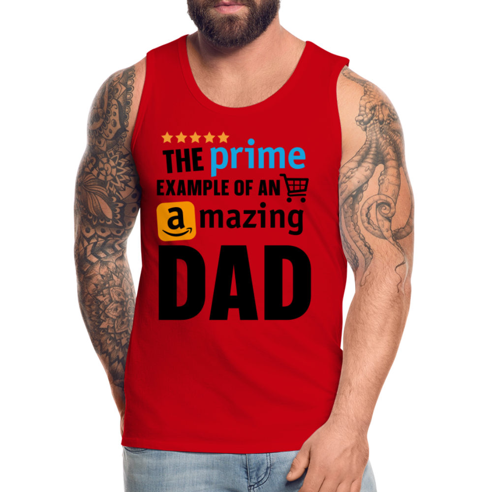 The Prime Example Of An Amazing Dad Men’s Premium Tank - red