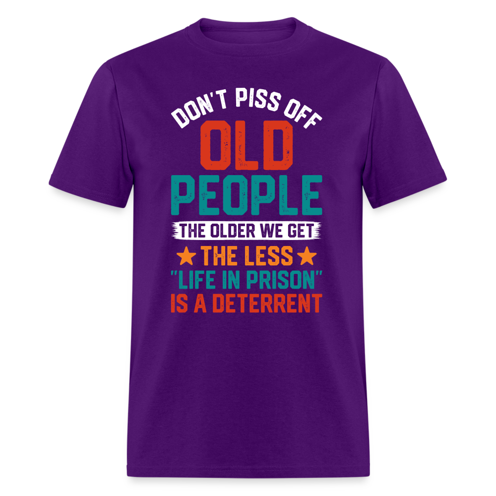 Don't Piss Off Old People T-Shirt - purple