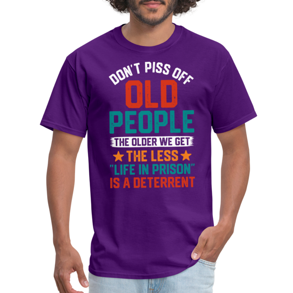 Don't Piss Off Old People T-Shirt - purple
