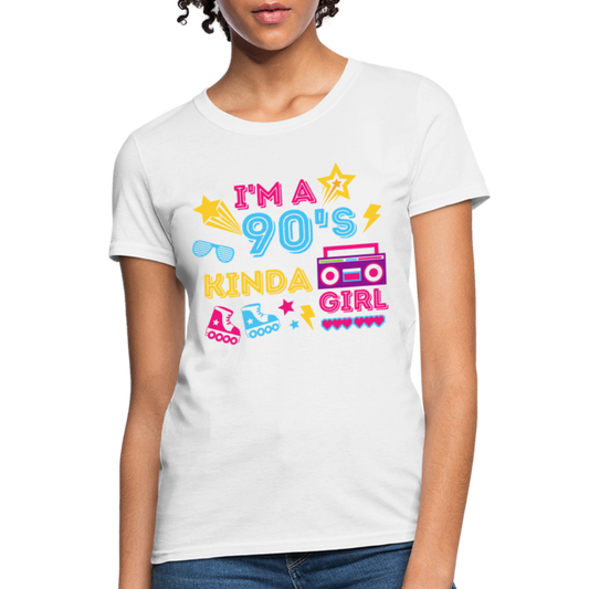 I'm A 90's Kinda Girl Women's T-Shirt - white