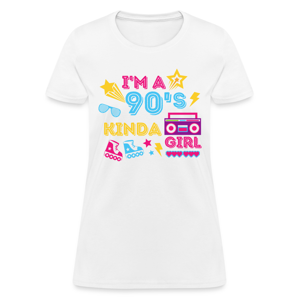 I'm A 90's Kinda Girl Women's T-Shirt - white