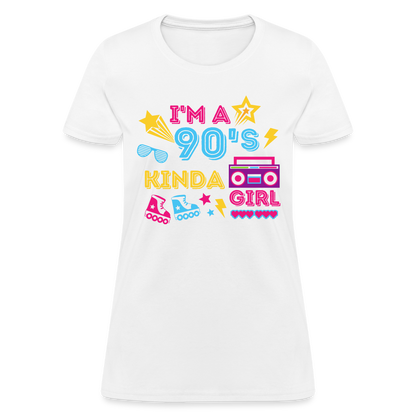 I'm A 90's Kinda Girl Women's T-Shirt - white