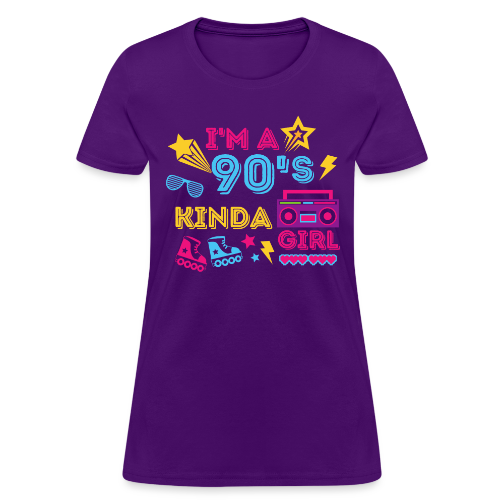 I'm A 90's Kinda Girl Women's T-Shirt - purple