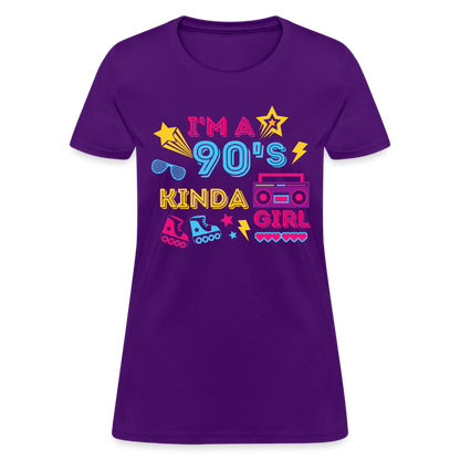 I'm A 90's Kinda Girl Women's T-Shirt - purple