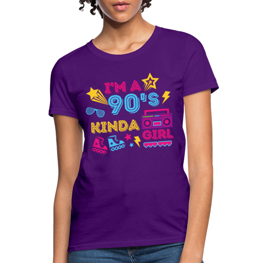 I'm A 90's Kinda Girl Women's T-Shirt - purple