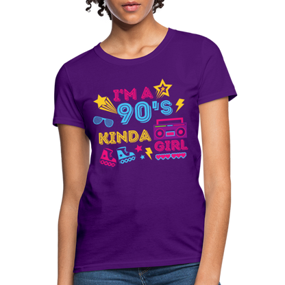 I'm A 90's Kinda Girl Women's T-Shirt - purple