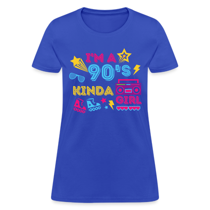 I'm A 90's Kinda Girl Women's T-Shirt - royal blue