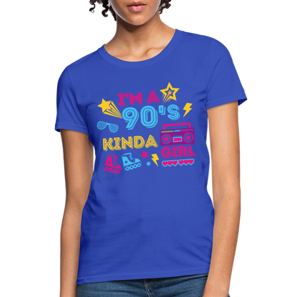 I'm A 90's Kinda Girl Women's T-Shirt - royal blue