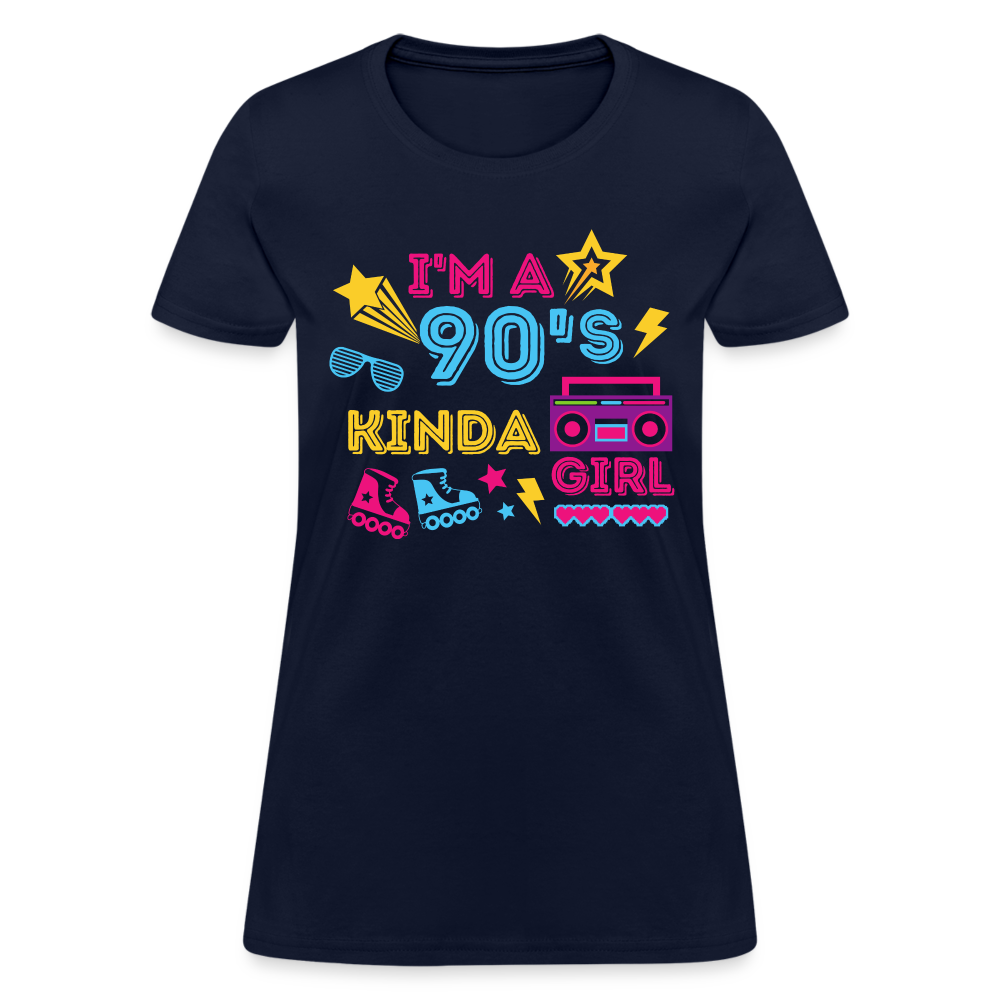 I'm A 90's Kinda Girl Women's T-Shirt - navy