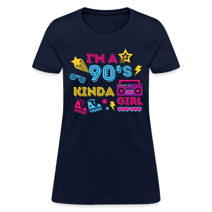 I'm A 90's Kinda Girl Women's T-Shirt - navy