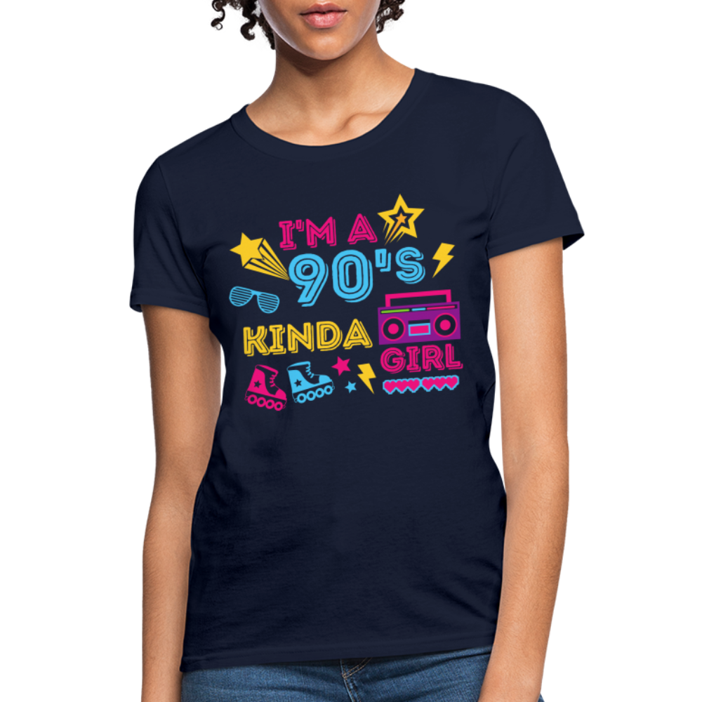 I'm A 90's Kinda Girl Women's T-Shirt - navy