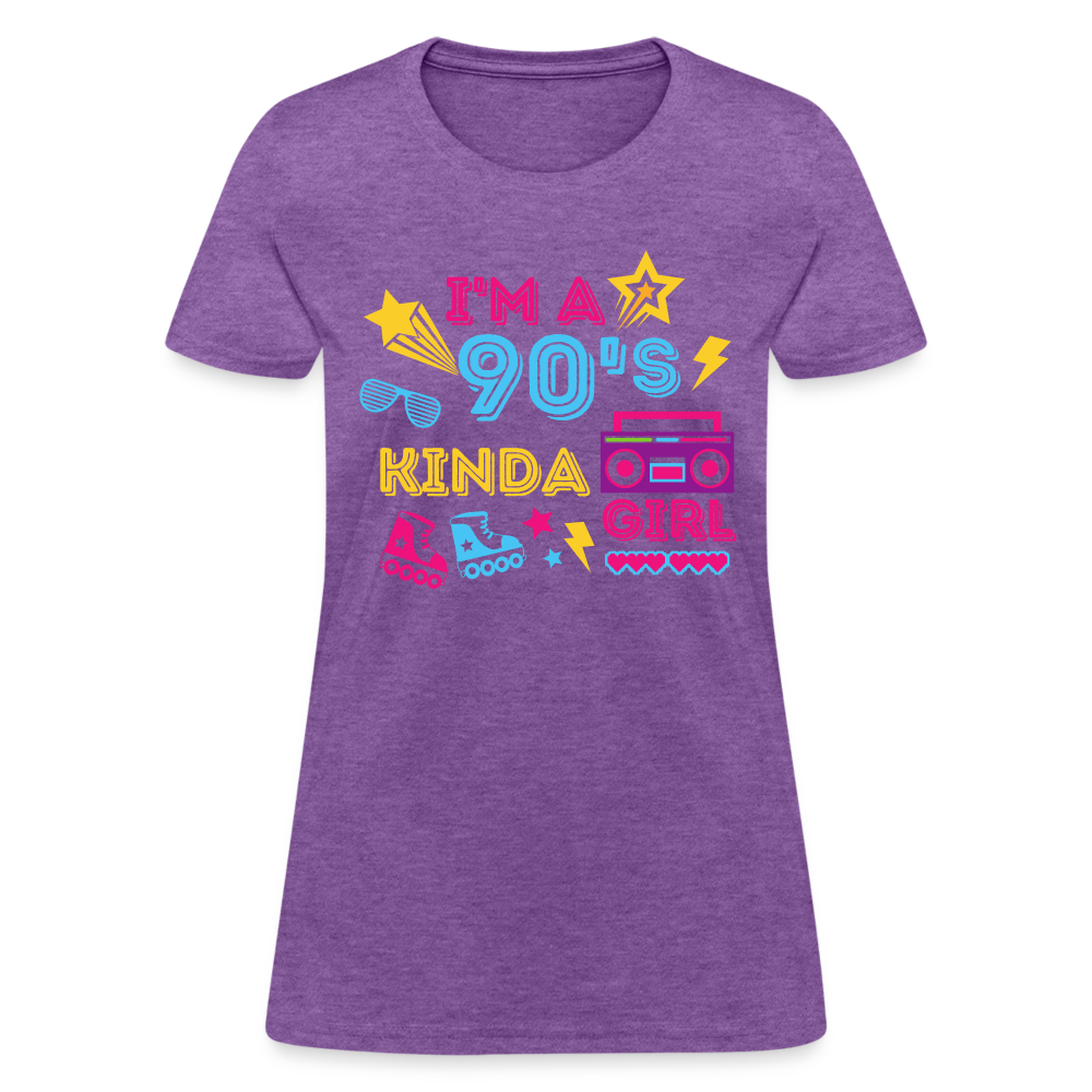 I'm A 90's Kinda Girl Women's T-Shirt - purple heather