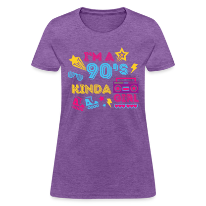 I'm A 90's Kinda Girl Women's T-Shirt - purple heather