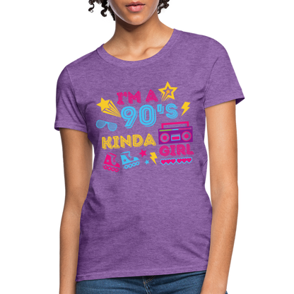 I'm A 90's Kinda Girl Women's T-Shirt - purple heather