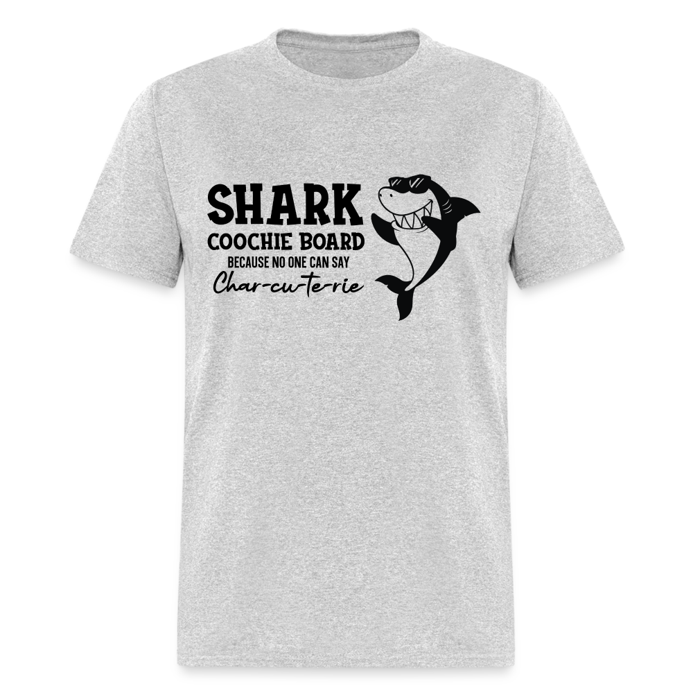 Shark Coochie Board T-Shirt (Charcuterie) - heather gray
