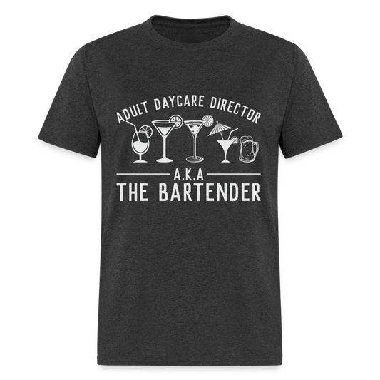 Adult Daycare Director T-Shirt (Bartender) - heather black