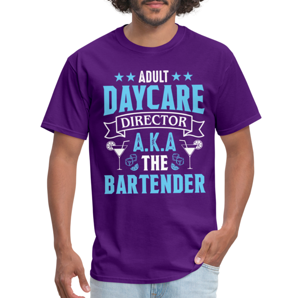 Adult Daycare Director AKA The Bartender T-Shirt - purple