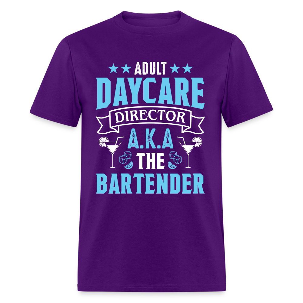 Adult Daycare Director AKA The Bartender T-Shirt - purple