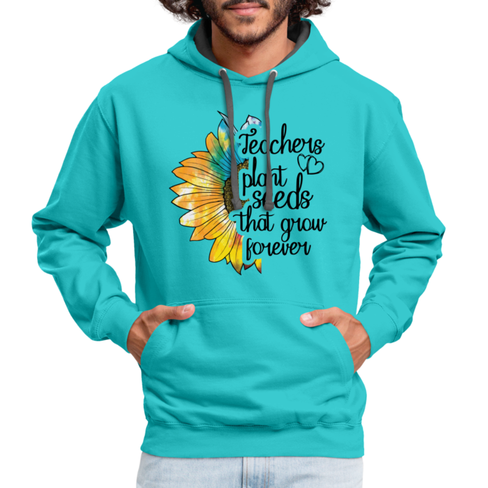 Teachers Plant Seeds That Grow Forever Hoodie - scuba blue/asphalt